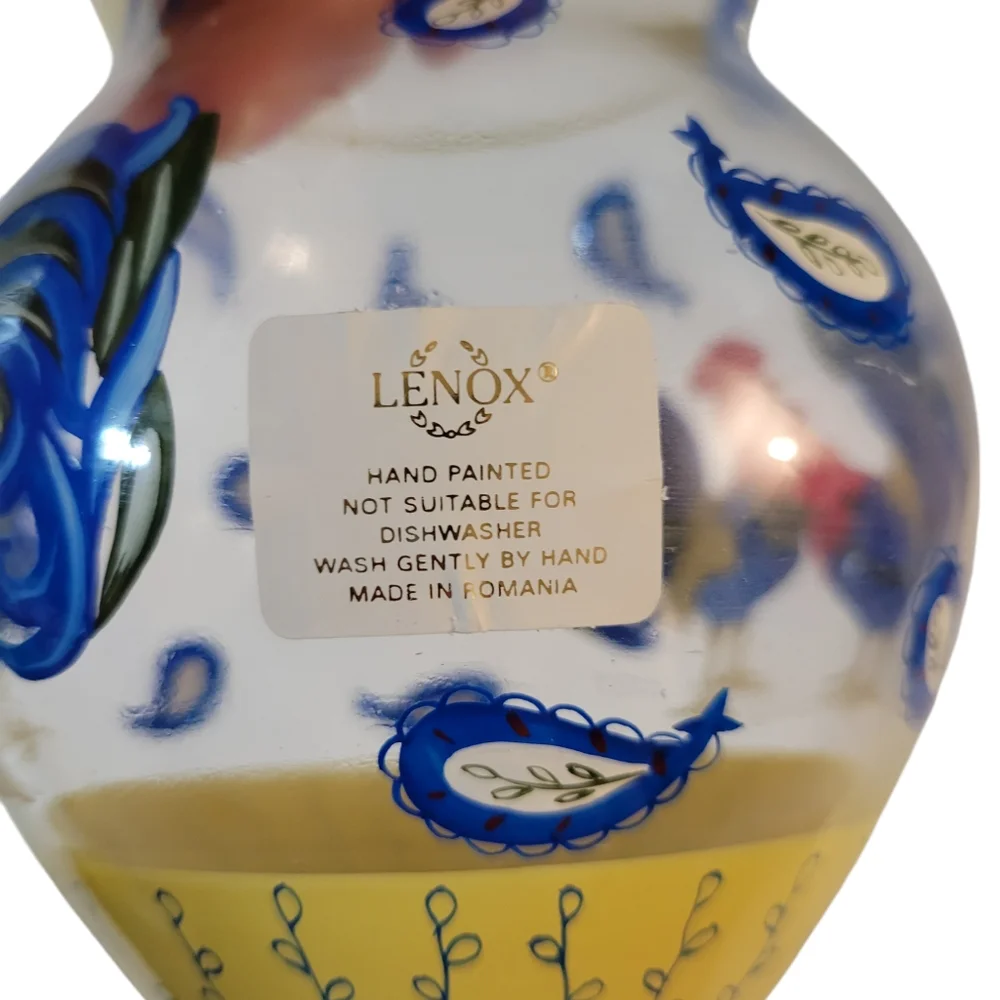 Lenox Handpainted Rooster Vase Country Style